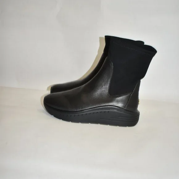 STUART WEITZMAN EVONNA BOOT PLATFORM SOCKLEATHER STRETCH BLACK8 (P19)